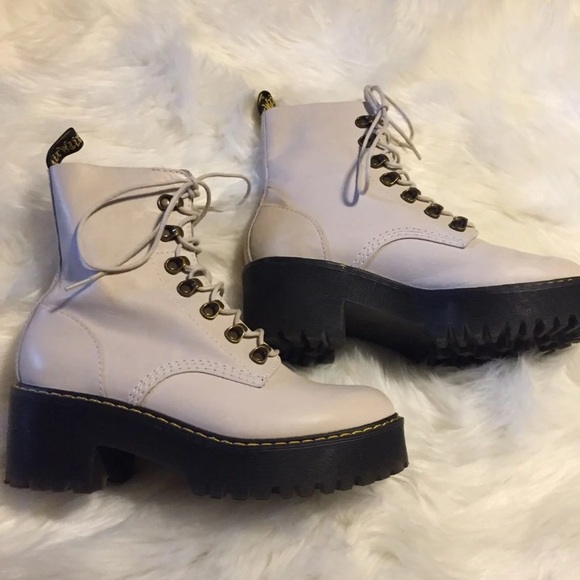 cream colored doc martens